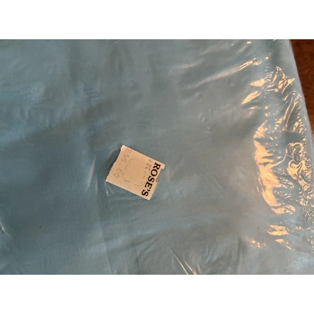 Vintage Durable Press No-Iron Blue Full Flat Sheet 81x104 Combed Percale USA New